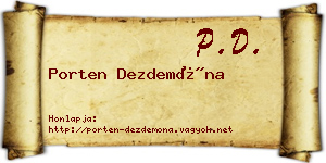 Porten Dezdemóna névjegykártya